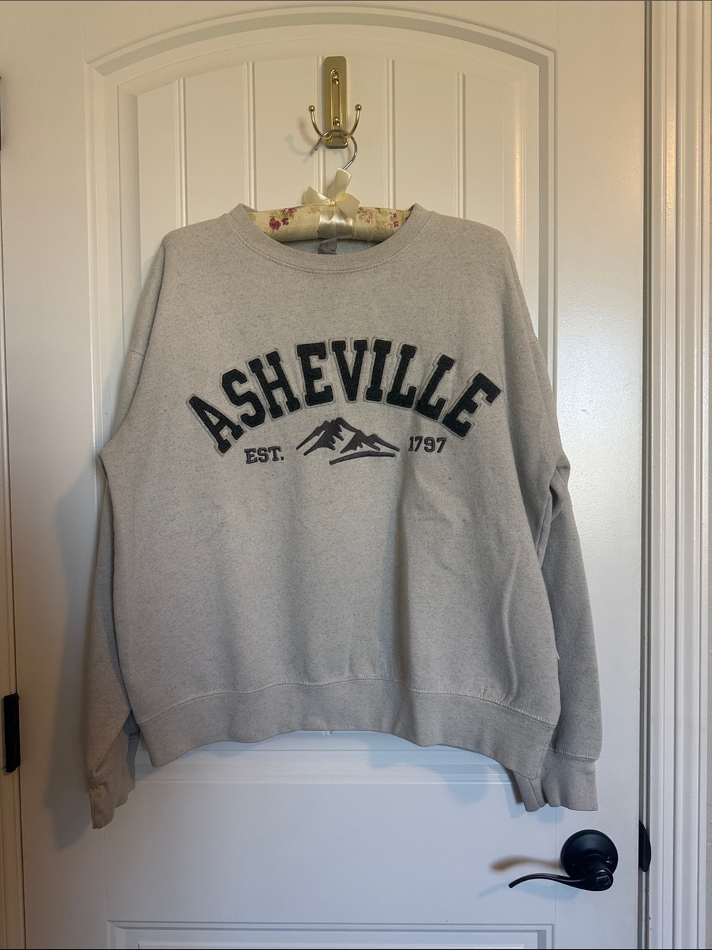 Asheville Graphic Crewneck Sweatshirt - Light Gray
